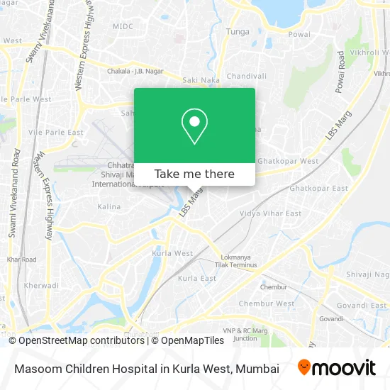Masoom Children Hospital in Kurla West map