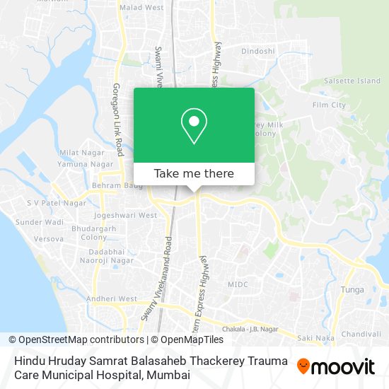 Hindu Hruday Samrat Balasaheb Thackerey Trauma Care Municipal Hospital map
