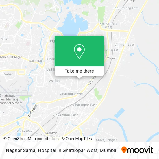 Nagher Samaj Hospital in Ghatkopar West map