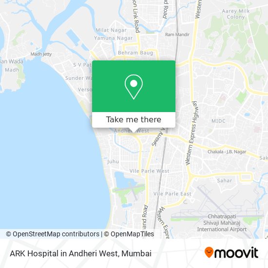 ARK Hospital in Andheri West map