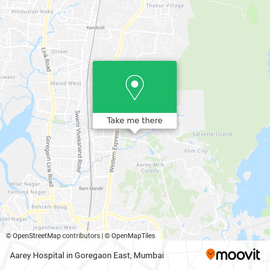 Aarey Hospital in Goregaon East map