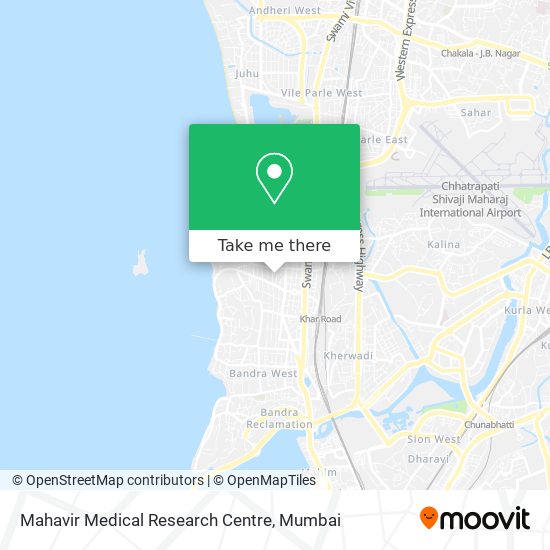 How To Get To Mahavir Medical Research Centre Madhu Park 14 A Ahimsa Marg Khar West Mumbai Maharashtra 4000 In Vandre West By Bus Or Train