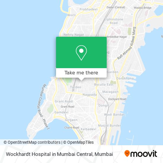 Wockhardt Hospital in Mumbai Central map