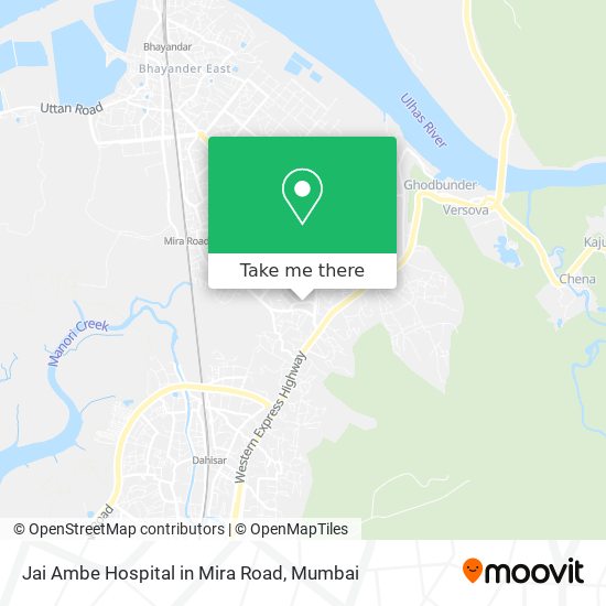 Jai Ambe Hospital in Mira Road map