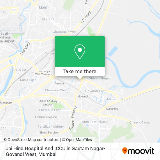 Jai Hind Hospital And ICCU in Gautam Nagar-Govandi West map