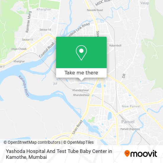 Yashoda Hospital And Test Tube Baby Center in Kamothe map