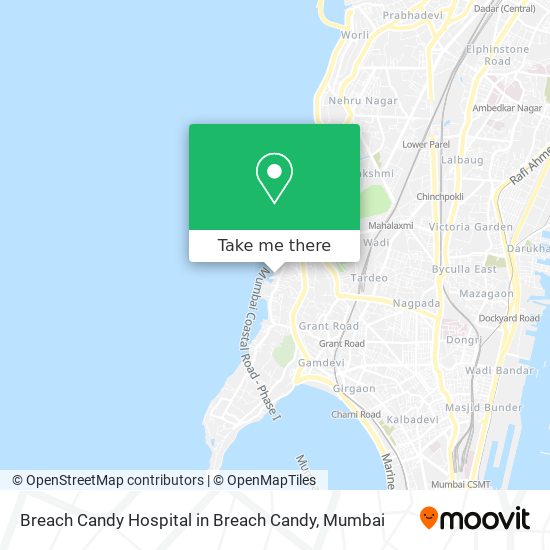 Breach Candy Hospital in Breach Candy map