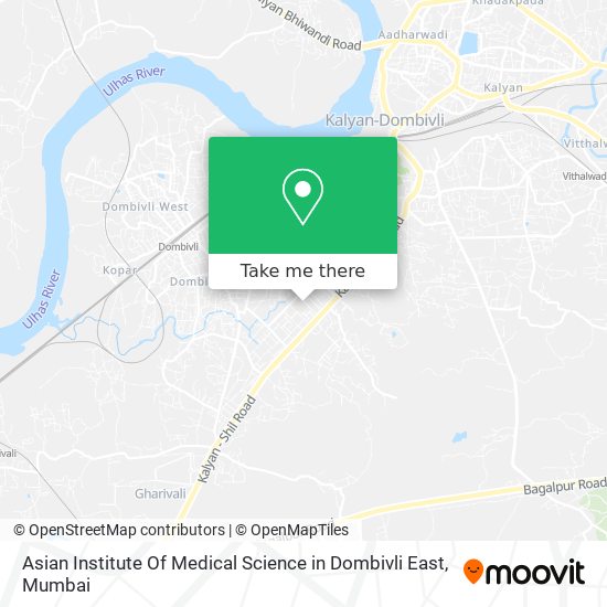 Asian Institute Of Medical Science in Dombivli East map