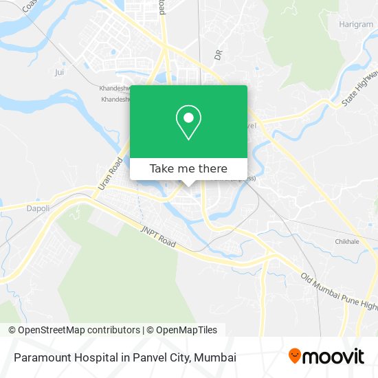 Paramount Hospital in Panvel City map