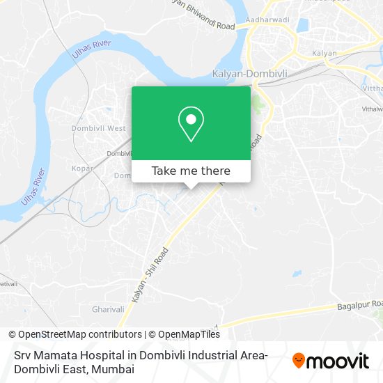 Srv Mamata Hospital in Dombivli Industrial Area-Dombivli East map