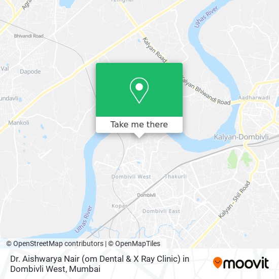 Dr. Aishwarya Nair (om Dental & X Ray Clinic) in Dombivli West map