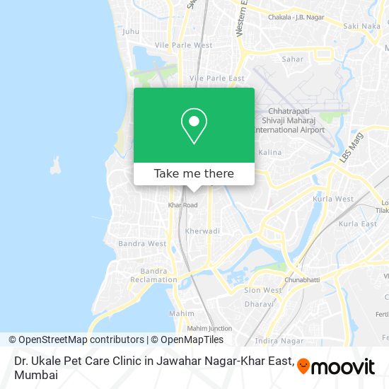 Dr. Ukale Pet Care Clinic in Jawahar Nagar-Khar East map