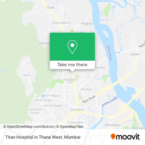 Titan Hospital in Thane West map