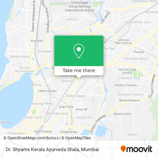 Dr. Shyams Kerala Ayurveda Shala map