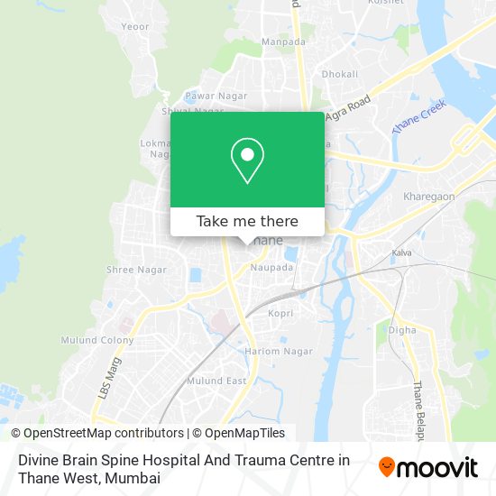 Divine Brain Spine Hospital And Trauma Centre in Thane West map