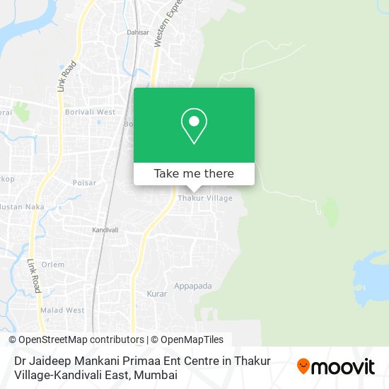 Dr Jaideep Mankani Primaa Ent Centre in Thakur Village-Kandivali East map