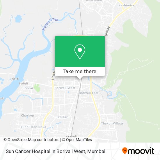 Sun Cancer Hospital in Borivali West map