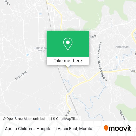 Apollo Childrens Hospital in Vasai East map