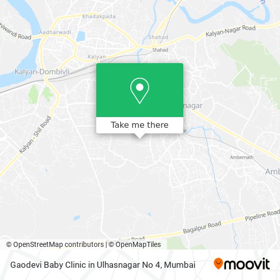 Gaodevi Baby Clinic in Ulhasnagar No 4 map