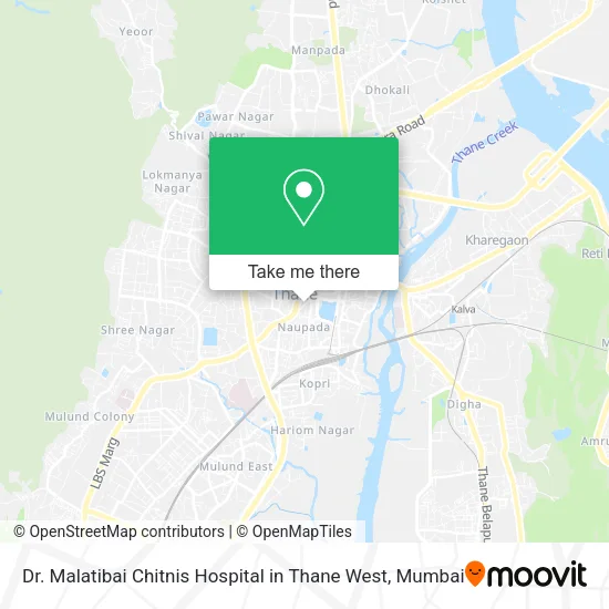 Dr. Malatibai Chitnis Hospital in Thane West map