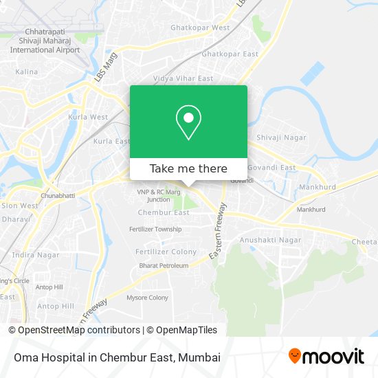 Oma Hospital in Chembur East map