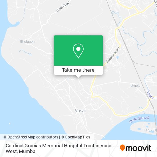 Cardinal Gracias Memorial Hospital Trust in Vasai West map
