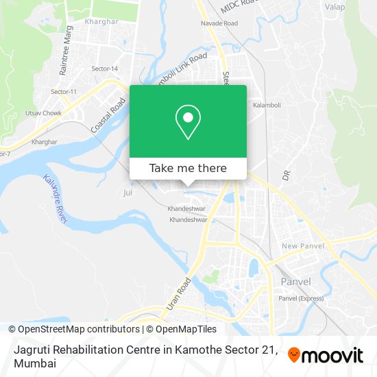 Jagruti Rehabilitation Centre in Kamothe Sector 21 map