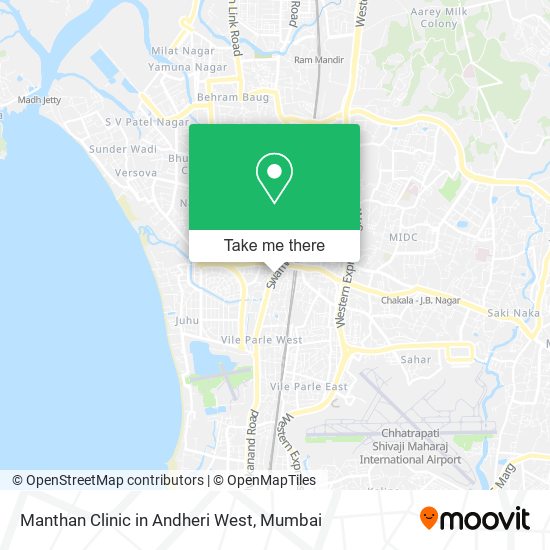 Manthan Clinic in Andheri West map