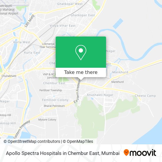 Apollo Spectra Hospitals in Chembur East map