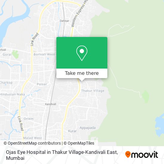 Ojas Eye Hospital in Thakur Village-Kandivali East map