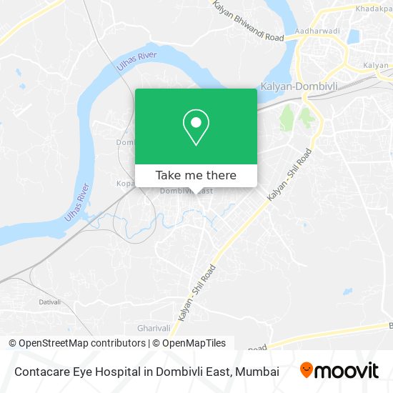 Contacare Eye Hospital in Dombivli East map