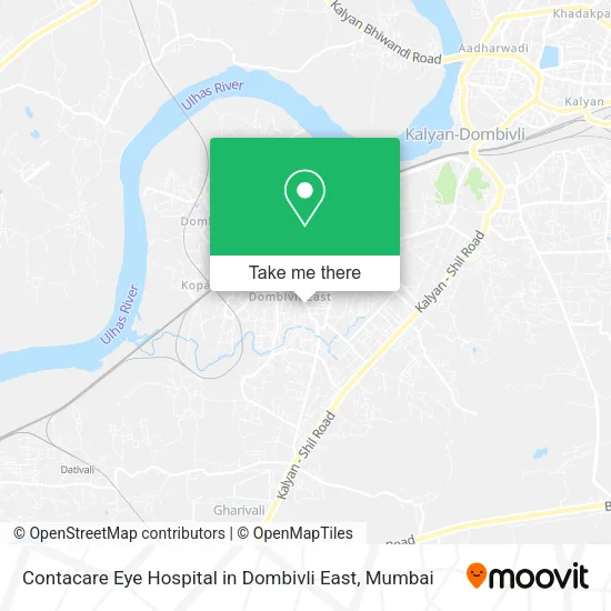 Contacare Eye Hospital in Dombivli East map