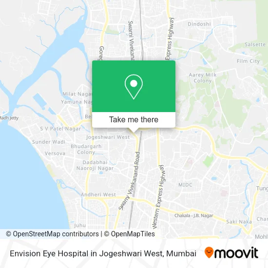 Envision Eye Hospital in Jogeshwari West map