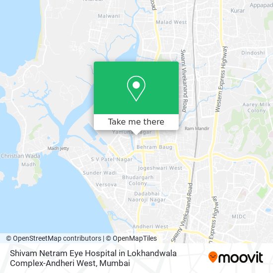 Shivam Netram Eye Hospital in Lokhandwala Complex-Andheri West map
