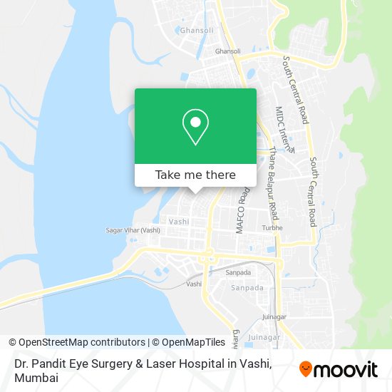 Dr. Pandit Eye Surgery & Laser Hospital in Vashi map