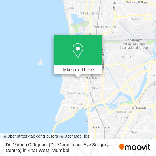 Dr. Mannu C Rajnani (Dr. Manu Laser Eye Surgery Centre) in Khar West map
