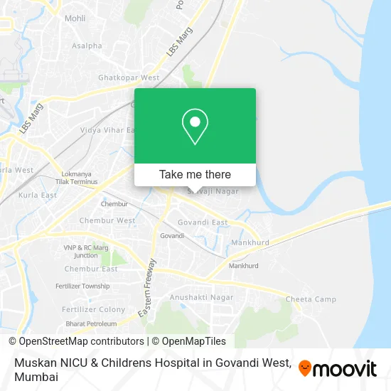 Muskan NICU & Childrens Hospital in Govandi West map