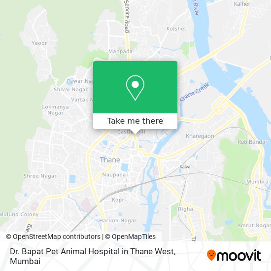 How to get to Dr. Bapat Pet Animal Hospital in Thane West in Mumbra-Kalwa  by Bus or Train?