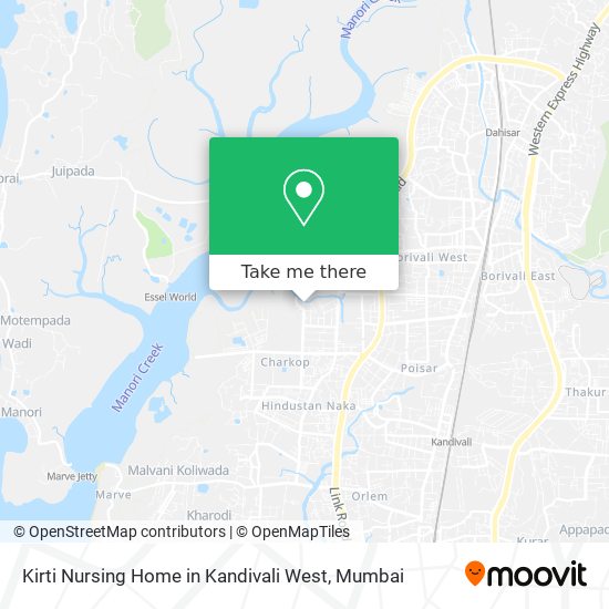 Kirti Nursing Home in Kandivali West map