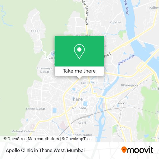 Apollo Clinic in Thane West map