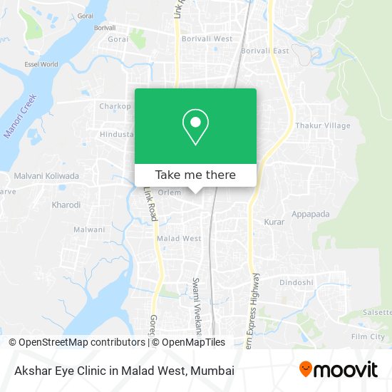 Akshar Eye Clinic in Malad West map