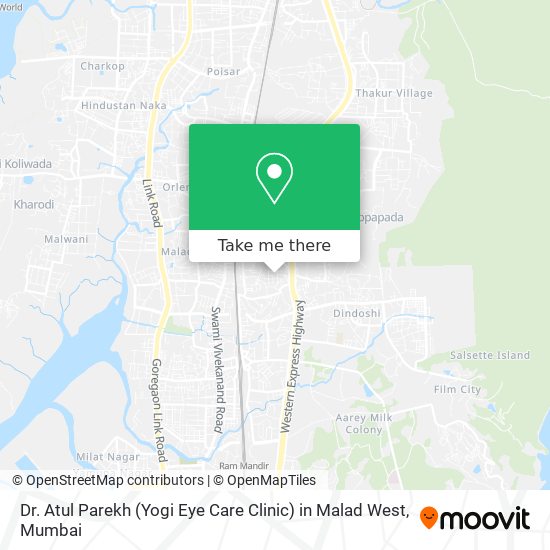 Dr. Atul Parekh (Yogi Eye Care Clinic) in Malad West map