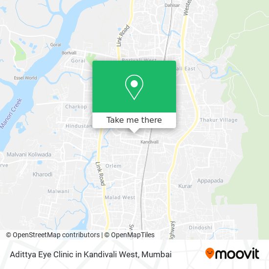 Adittya Eye Clinic in Kandivali West map