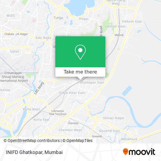 INIFD Ghatkopar map