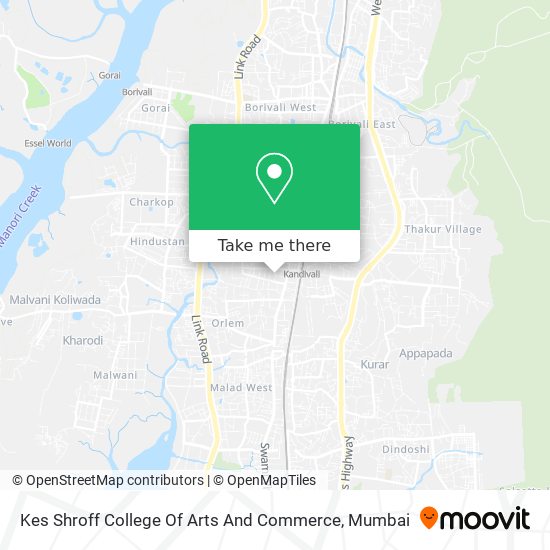 Kes Shroff College Of Arts And Commerce map