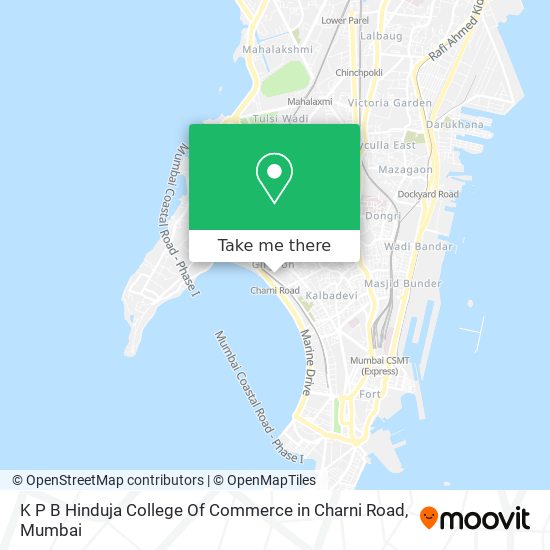 K P B Hinduja College Of Commerce in Charni Road map