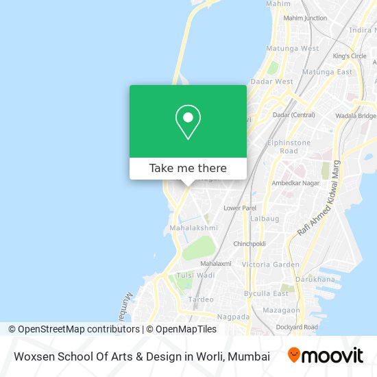 Woxsen School Of Arts & Design in Worli map