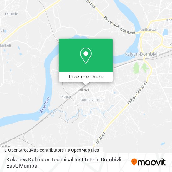 Kokanes Kohinoor Technical Institute in Dombivli East map