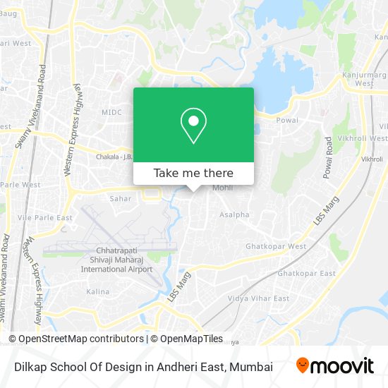 Dilkap School Of Design in Andheri East map