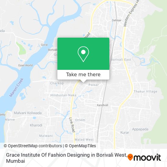 Grace Institute Of Fashion Designing in Borivali West map